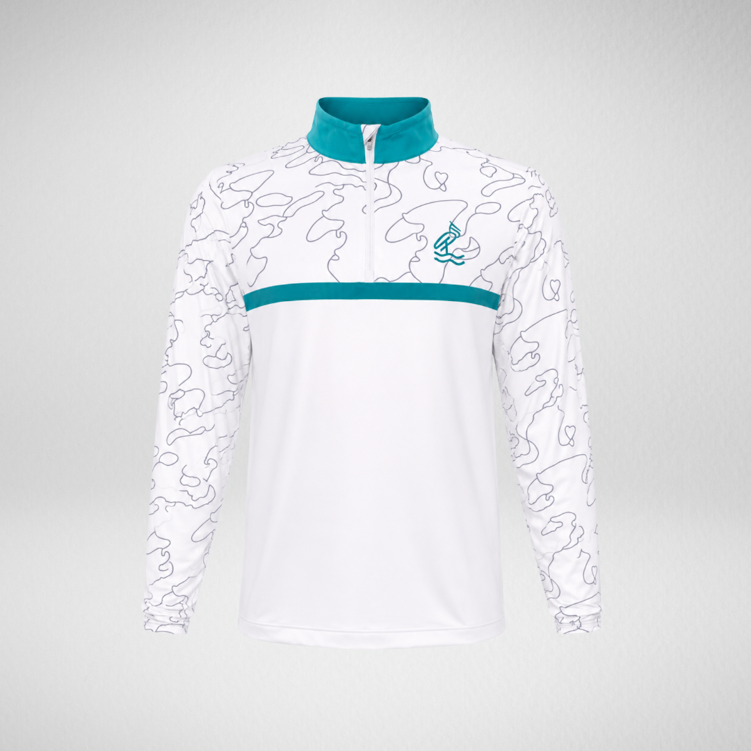 The Tidal Collection - White 1/4 Zip