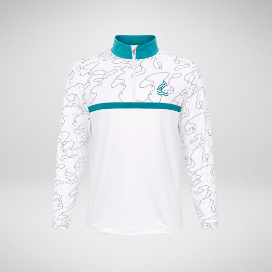 The Tidal Collection - White 1/4 Zip