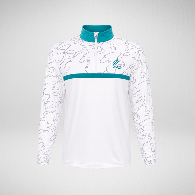 The Tidal Collection - White 1/4 Zip
