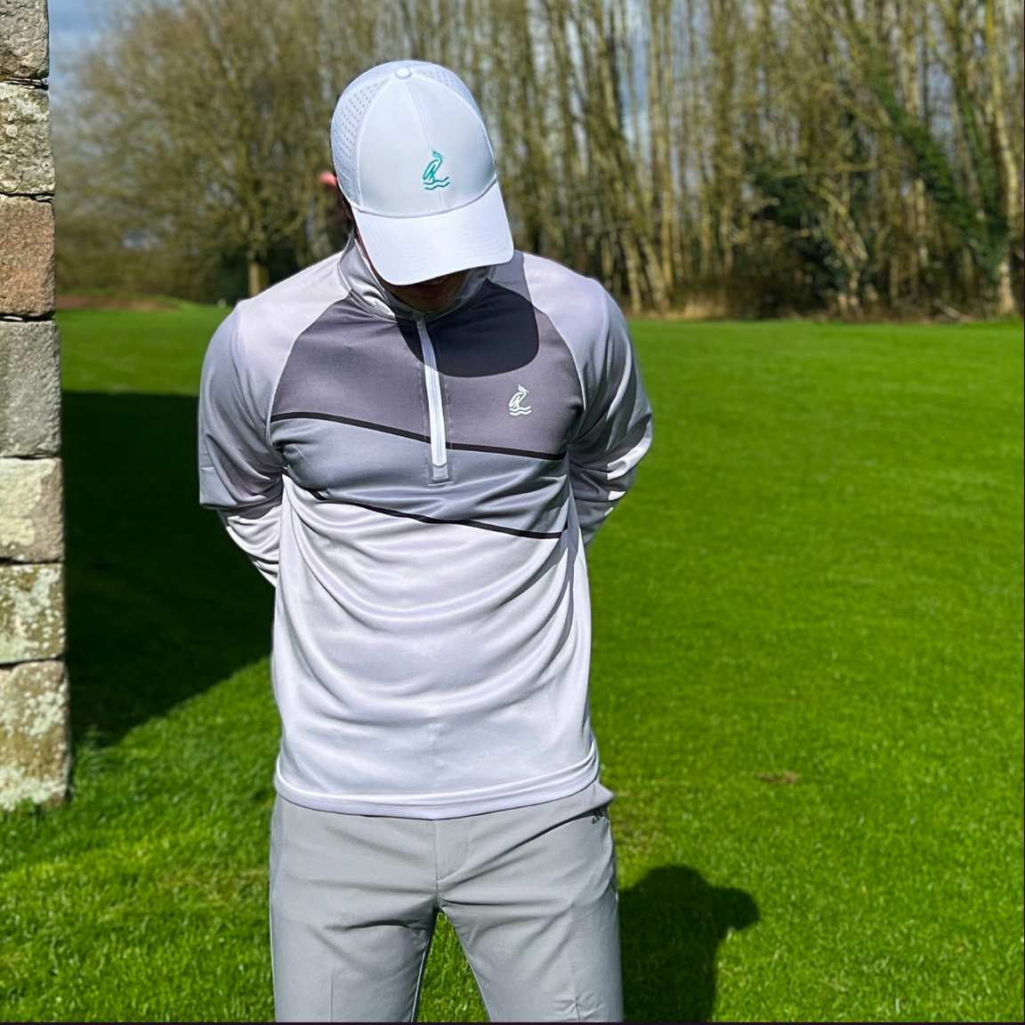 The Lune 1/4 Zip - Light Grey