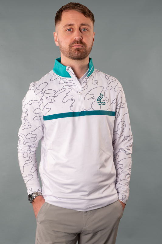 The Tidal Collection - White 1/4 Zip